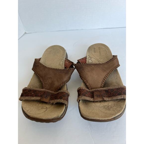 Merrell Brown Qform Air Cushion Performance Sandals Strappy Slide Size 8 - Picture 3 of 10